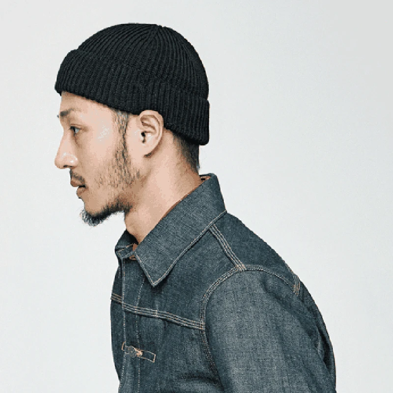 Мужская и женская кашемировая шапка модная зимняя шапочка вязаная в стиле хип