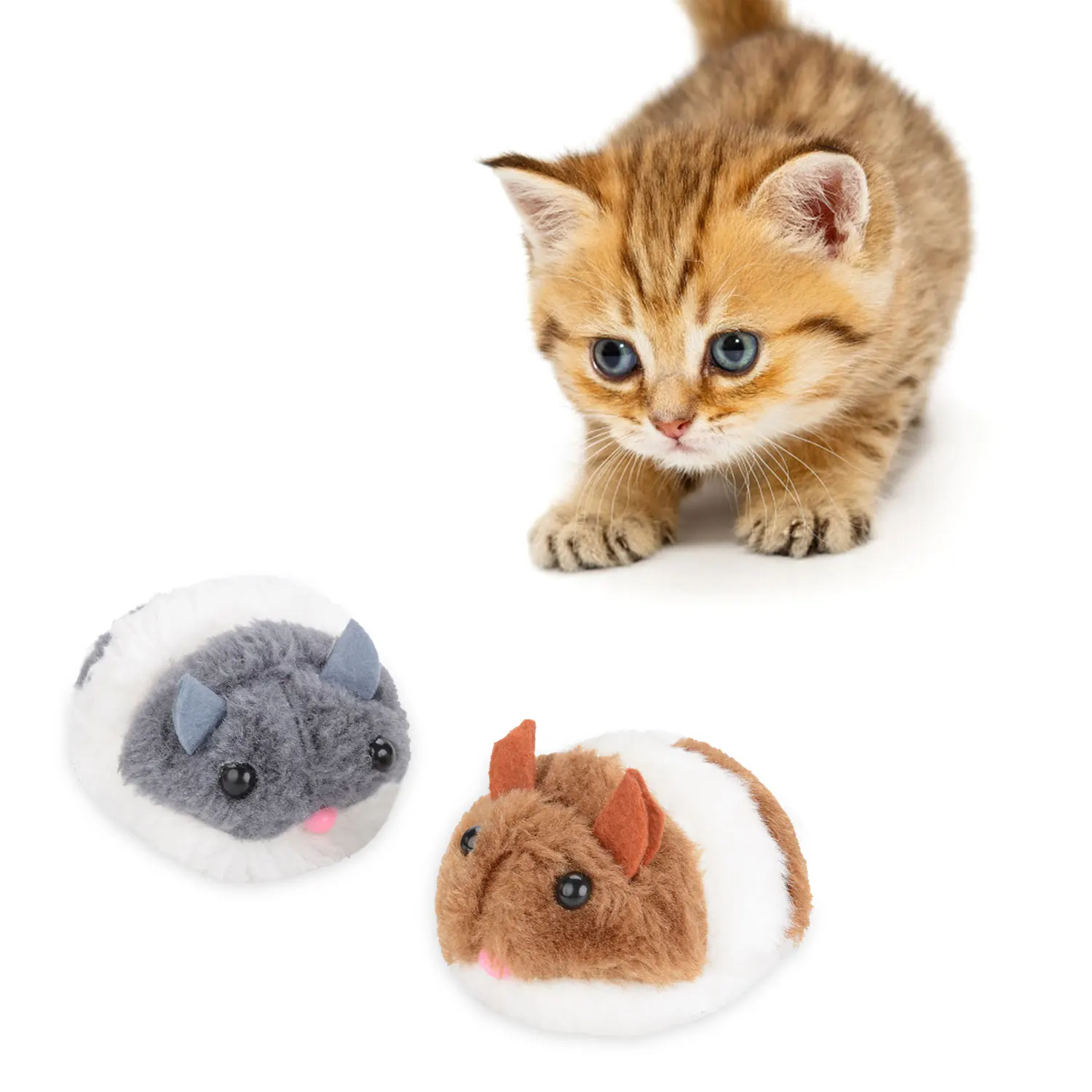 

Creative Cat Toys Bite-Resistant Mice Shape Vibrating Moving Cat Interactive Toy Cat Chew Toys Pet Supplies