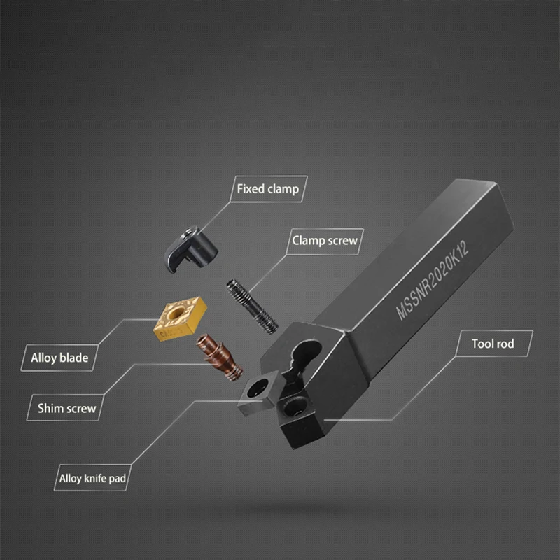 Q.Grt MSSNR1616H12 MSSNR2020K12 MSSNR2525M12 внешние фрезы SNMG MSSNR токарный инструмент с ЧПУ режущие