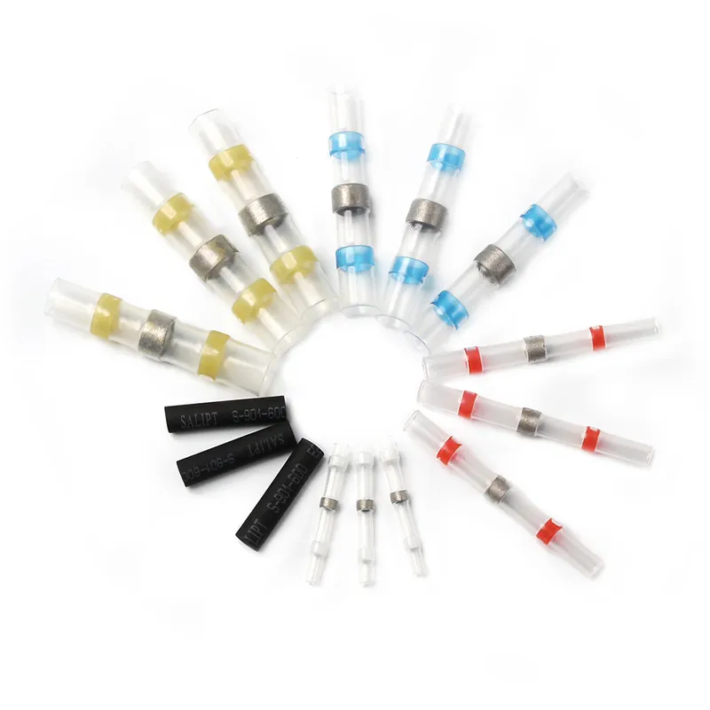 

250PCS Assorted Solder Sleeve Heat Shrink Butt Wire Connectors Waterproof Wire Splice Terminals Soldering Connectors Set