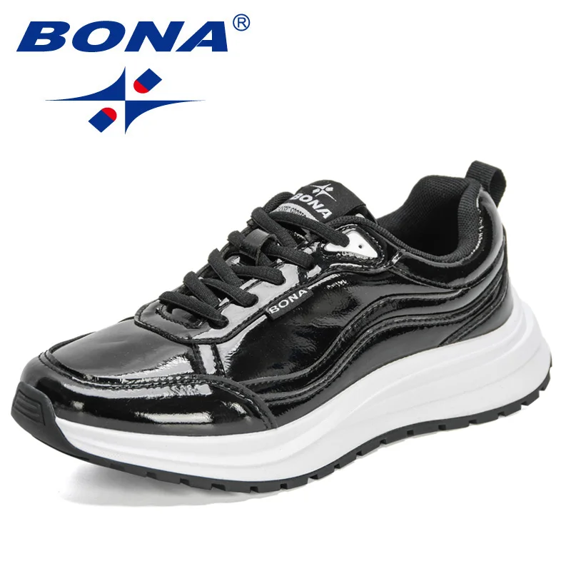 

BONA 2021 New Designers Trendy Casual Flats Sneakers Ladies Fashion Comfort Platform Vulcanized Shoes Women Leisure Footwear