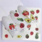 Водные Переводные наклейки для ногтей FWC, 1 шт., наклейки с рисунком фруктовСиднеяклубникиторта, наклейки для дизайна ногтей, обертывания, украшение для маникюра