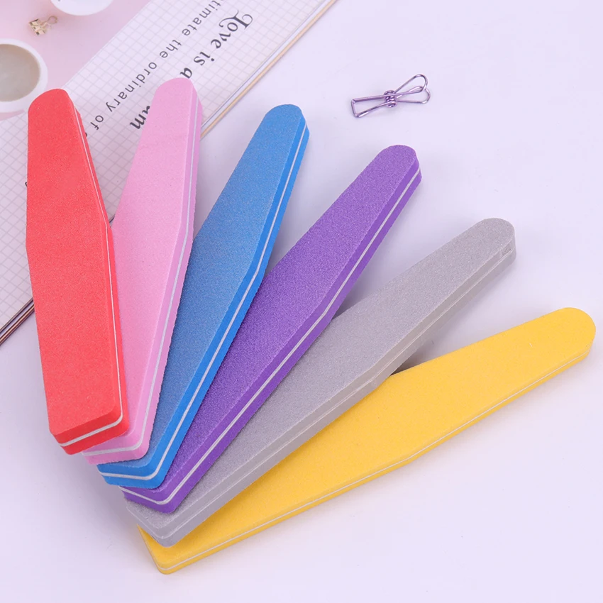 5PCS Nail Files For Manicure 100/180 Sponge Sanding Buffer Block Nails File Buffs Buffing Care Tool | Красота и здоровье