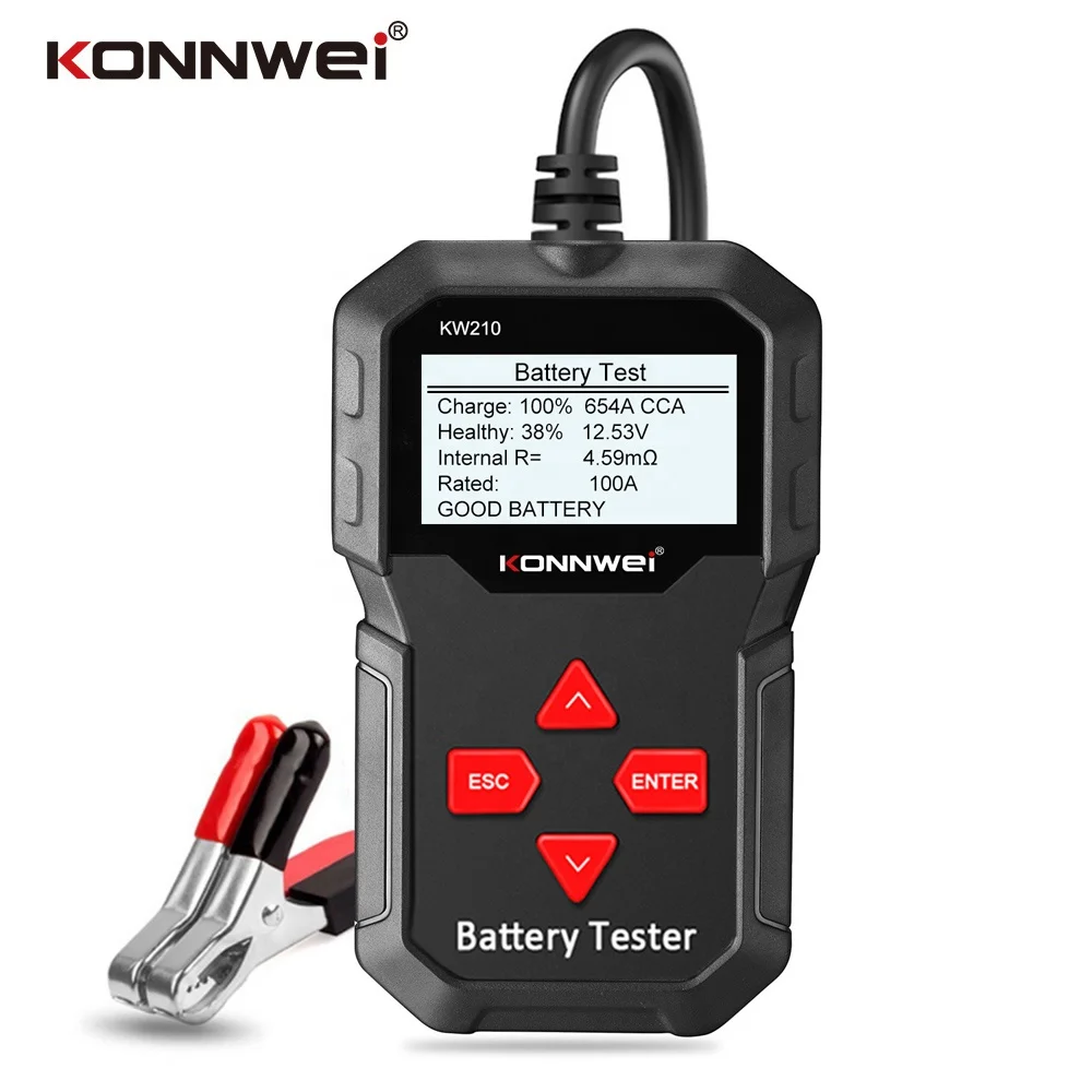 

KONNWEI KW210 Automatic Smart 12V Car Battery Tester Auto Battery Analyzer 100 to 2000CCA Cranking Car Battery Tester