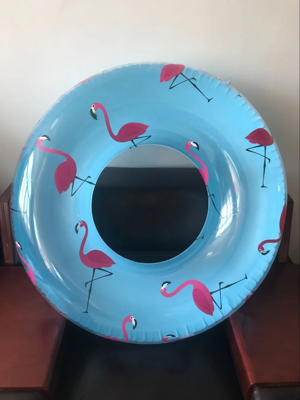 

120cm Gaint Inflatable Flamingo Swimming Rings Transparent Crystal Swim Beach Float Circle Ring Swimming Pool Floats Pool Toys