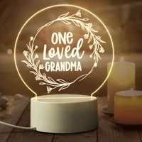 grandma gifts night light personalized engraved acrylic usb 3d night lamp christmas thanksgiving birthday gift for grandmother