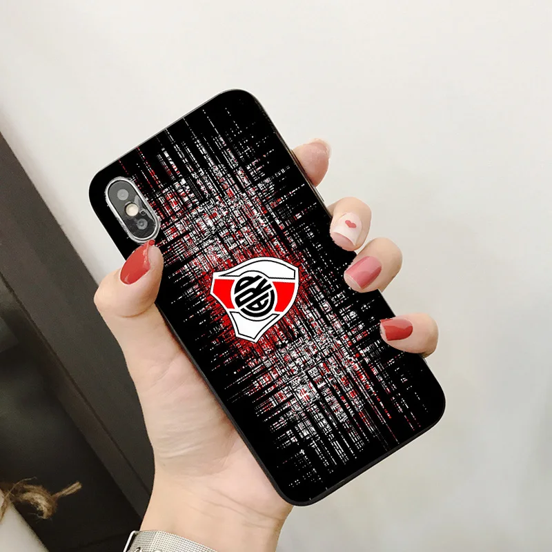Чехол для телефона FC Ривер Плейт iphone XR 11 Pro XS Max X 5 5S черный DIY мягкий чехол Scocco SE 7 8 6