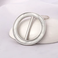 circle brooches round silk scarf buckle oval brooches for women fashion round scarf clip holder jewelry accessories wholesale