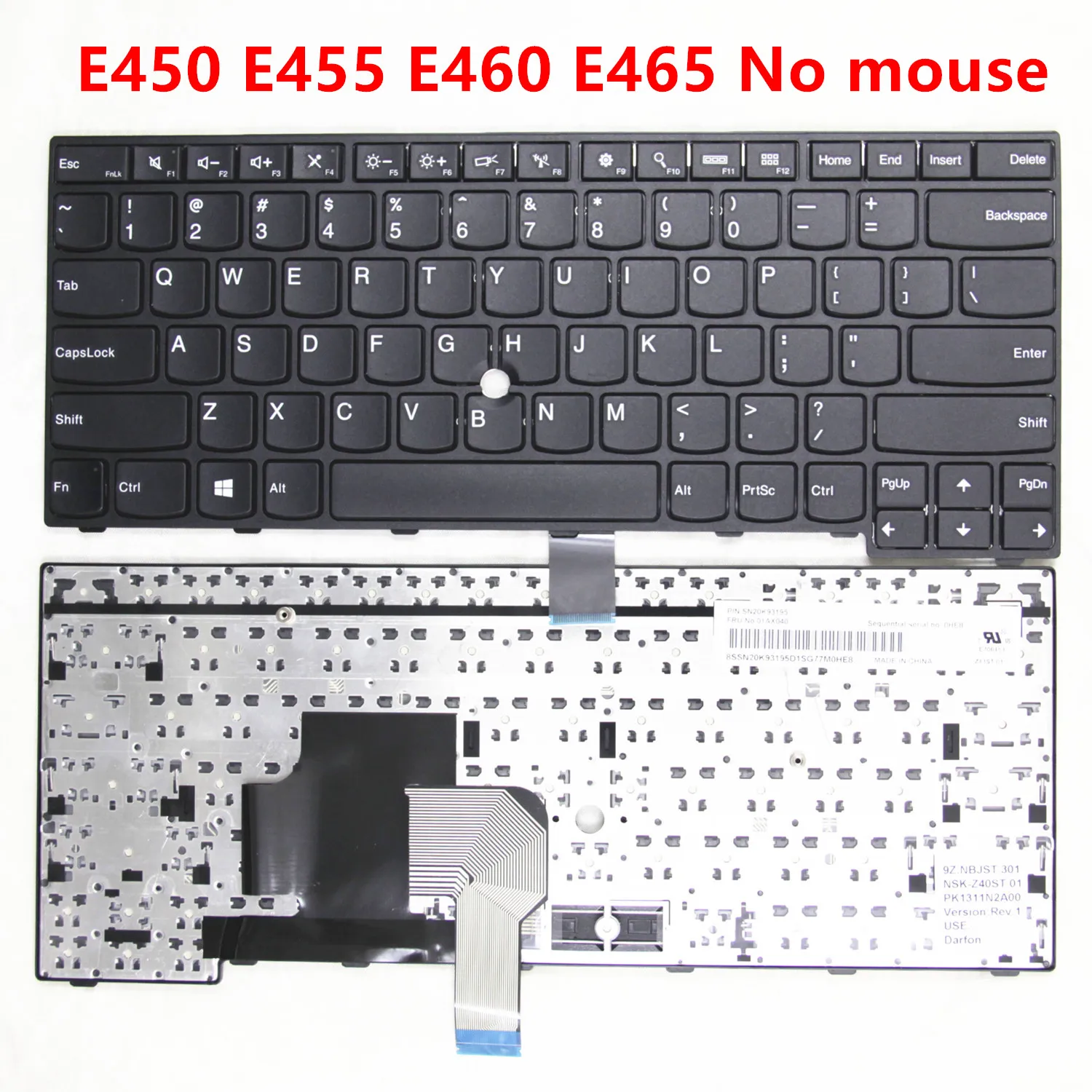 100% новая Оригинальная клавиатура США для Lenovo Thnikpad E450 E455 E460 E465 W450 E470 E475 английская