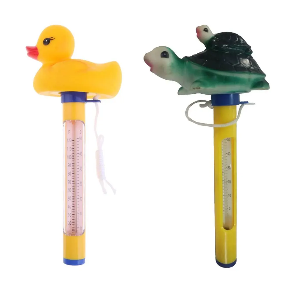 

Swimming Pool Floating Water Thermometer Gauge Cartoon Yellow DuckThermometers With String For Swimming Pools Spas Hot Tubs