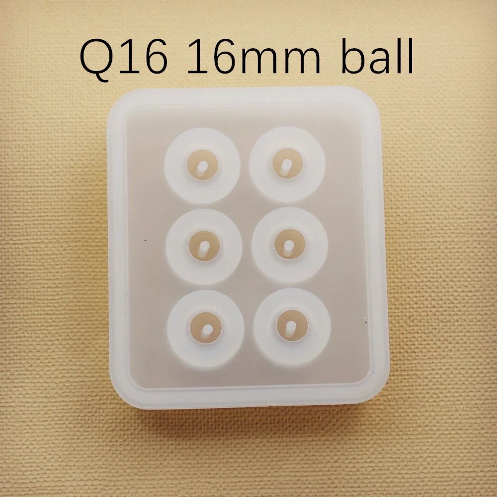 ball 16mm Силиконовая форма 12 мм 16 мм куб шарики с отверстием 6 отсек эпоксидная смола силиконовая форма ручной работы ремесло Изготовление ювелирных изделий - Цвет: ball 16mm