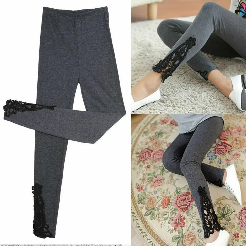 Женские спортивные Леггинсы для йоги с вырезами и цветами кружевные хлопковые