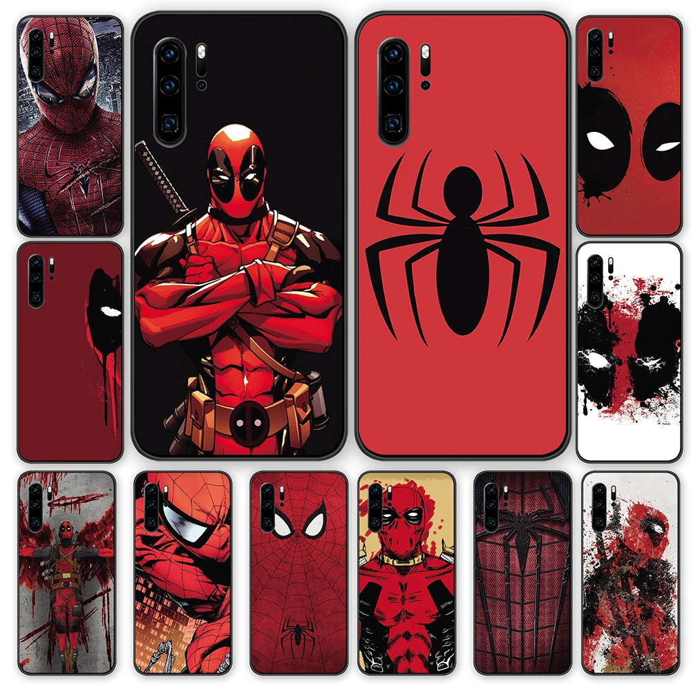 Дэдпул Marvel DC comic черные ТПУ чехлы накладки для Huawei P40 P30 P20 P10 Mate 10 20 30 Pro Lite |