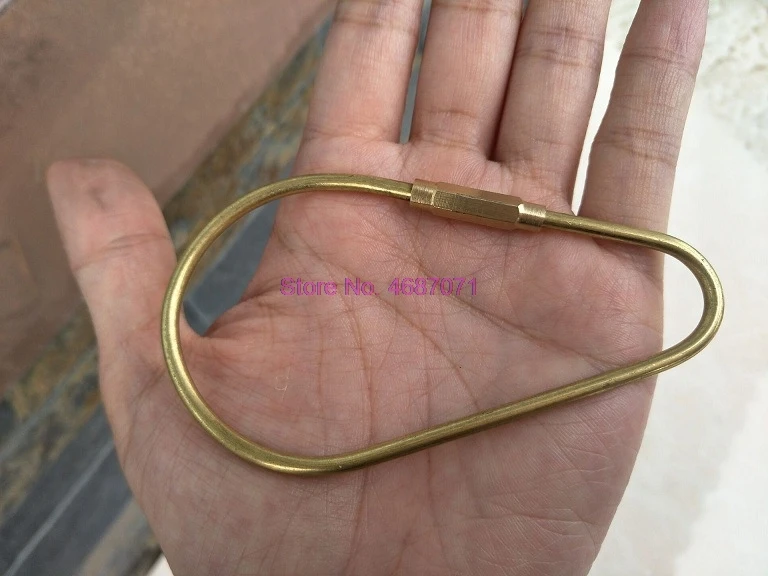 От DHL 500 шт брелки унисекс чисто ручной работы Медные Брелки простые латунные