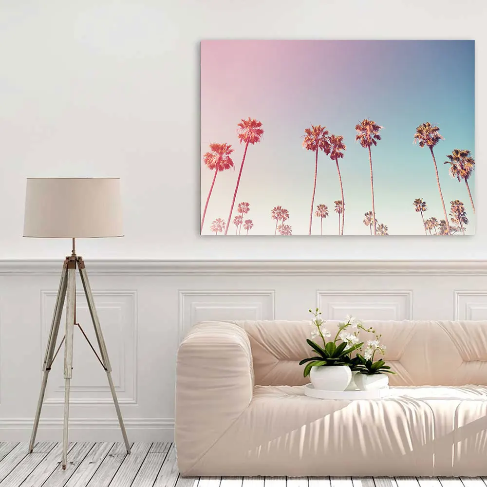 Пейзаж холст Постер в скандинавском стиле Пляжная стена искусство пшеничная