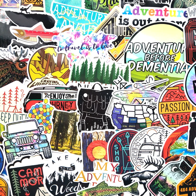 65 шт./лот походные дорожные игрушечные наклейки Приключения Открытый Дикий