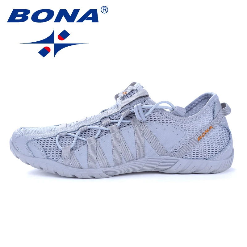 Кроссовки BONA мужские спортивные, сетчатые, на шнуровке, дышащие, для ходьбы и бега, спортивная обувь, большие размеры 36-50 от AliExpress RU&CIS NEW
