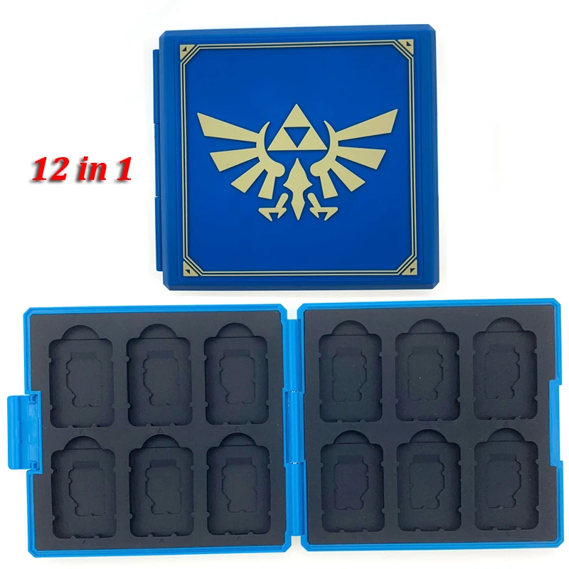 Dark BLue Новинка, противоударные игровые карты, чехол NS, жесткий корпус, коробка для нитендовых игр, аксессуары для хранения 16 в 1 - Цвет: Dark BLue