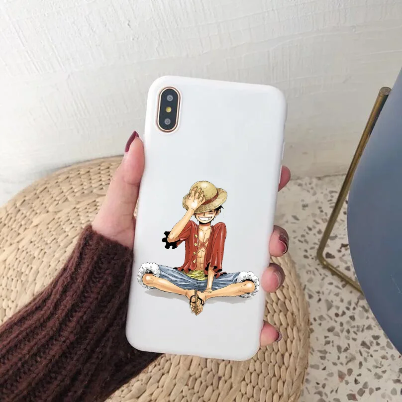 ONE PIECE Phone Case Japanese Anime Luffy Zoro Candy white silicone phone case for iPhone 11 Pro MAX SE 5S 6 6S 7 8Plus XR XS X |