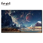 Алмазная живопись большого размера, большая перспектива, вышивка звездным небом, 5D Вышивка крестиком, мозаика, настенное искусство, квадратный, Круглый, сверло, подарок