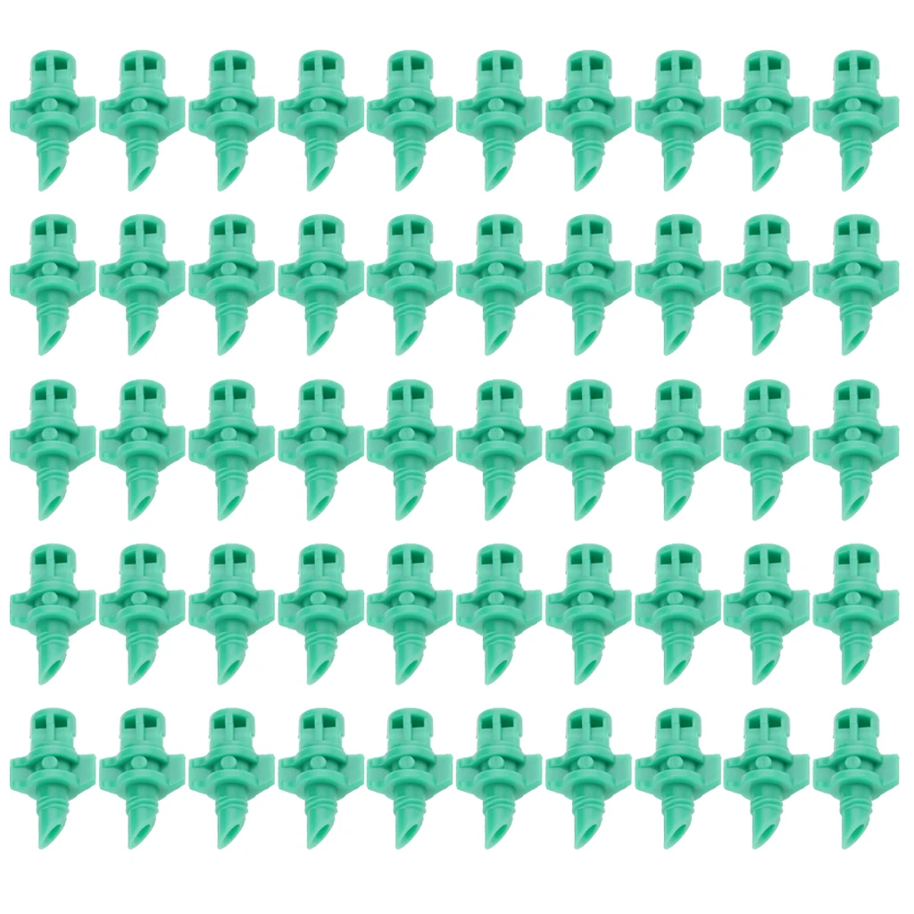 

50pcs Replacement Micro Sprayer Fan Jet Hydroponic Plant Cloning Mister Lawn Garden Aeroponics Irrigation - 180 Degree