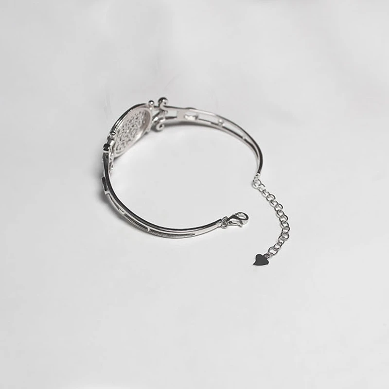 Женский браслет из серебра 925 пробы с кабошоном 13 х17 мм 4 Х6