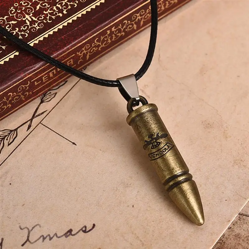2019 Новая модная пуля готичное колье с подвеской для мужчин чокер Кожа Веревка