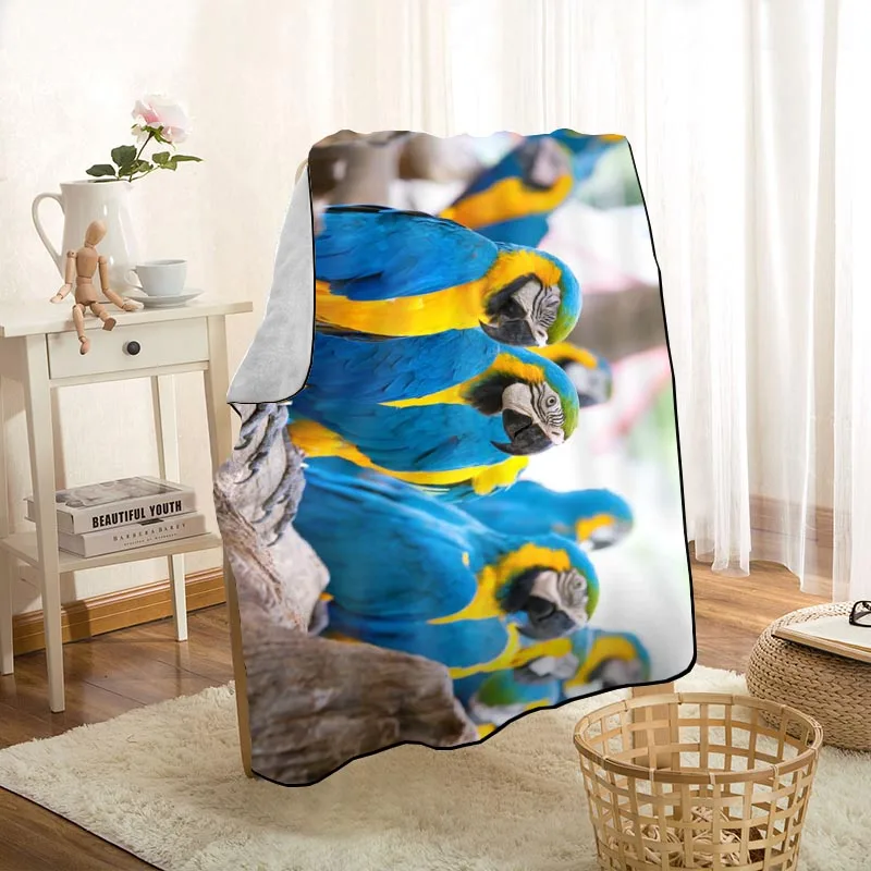 HEARMNY Parrot Animal Blanket Super Soft Warm Microfiber Fabric For Couch Throw Travel Adult 1009 |