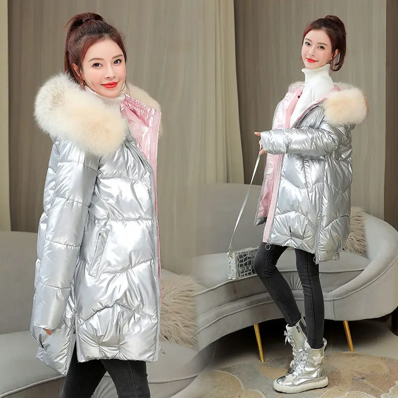 New Fashion 2022  Fur Collar Winter Jacket Women Winter Wear High Quality Parkas Outwear Women Coats Women Clothing