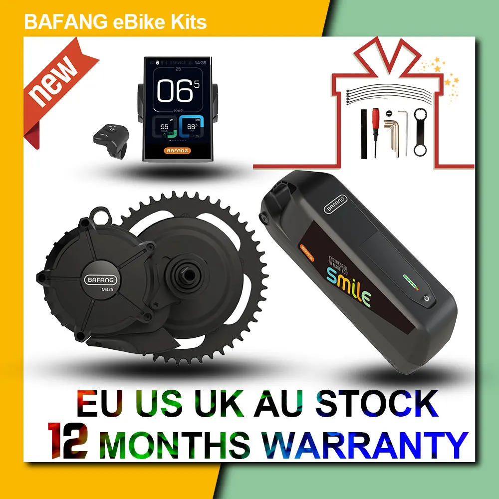 

Система привода BAFANG M325, 50, 4 в, 500 Вт, средний двигатель комплект для переоборудования электрического велосипеда с аккумулятором 50.4V19Ah, 21700 яче...