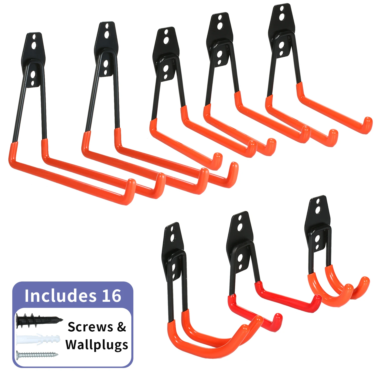 8 шт./упаковка двойные оранжевые крючки для хранения электроинструментов|Крючки|