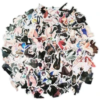 103050pcs japanese anime beauty sexy black silk laptop luggage decoration car water stickers wholesale