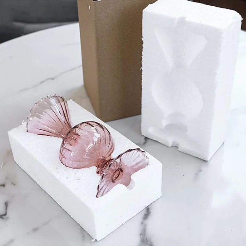 Стеклянная ваза для домашнего декора маленькая Хрустальная комнаты цветочный