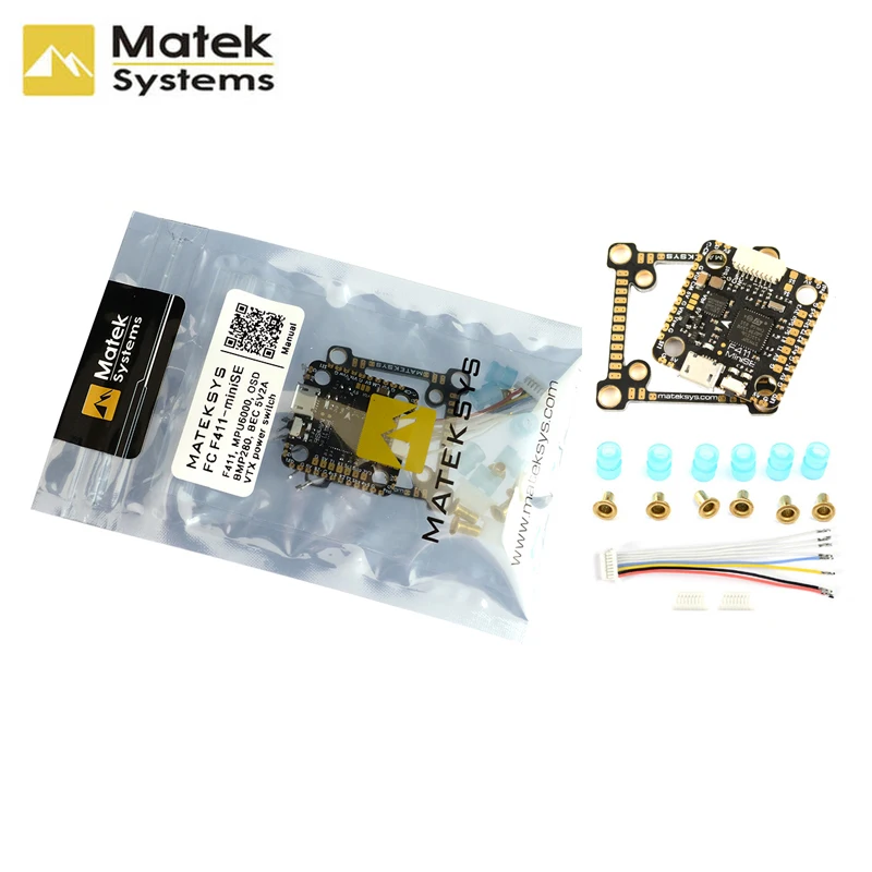 

MATEKSYS Matek F411 Mini F411-MINI SE controlador de vuelo OSD 5 V/2A MPU6000 2 ~ 8S VTX Powre 30,5mm/20mm para RC FPV