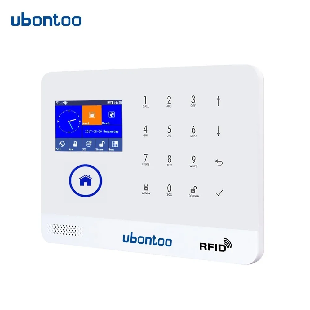 UBONTOO EN RU ES PL DE FR он переключаемый беспроводной домашней безопасности wifi GSM GPRS