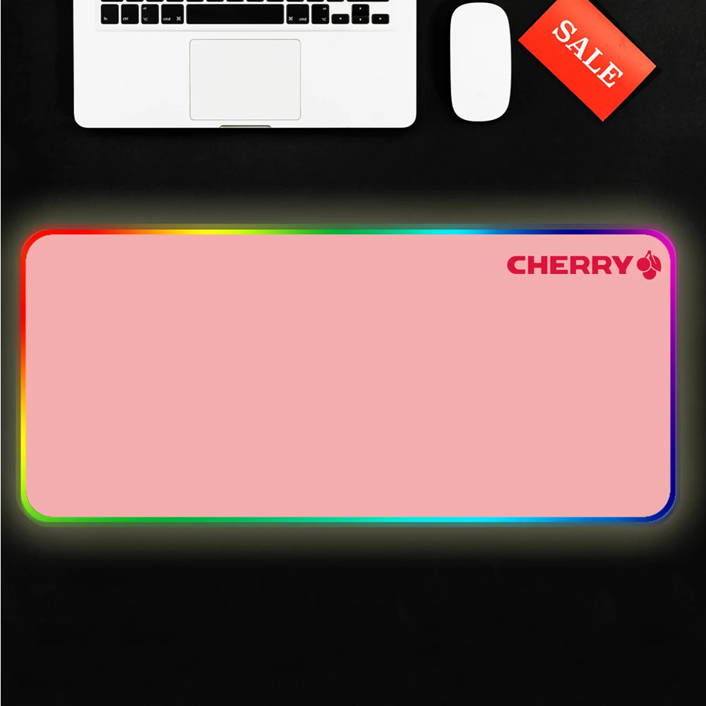 

Cherry Large RGB Mouse Pad xxl Gaming Mousepad LED Mause Pad Gamer Copy Mouse Carpet Big Mause Pad PC Desk Pad Mat with Backlit
