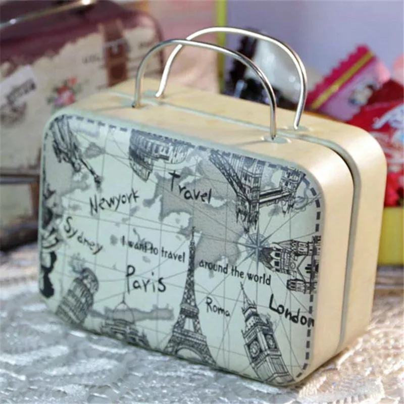 Креативный Мини ящик для хранения чемодан Форма конфет и чая контейнер свадьбы