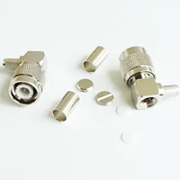 connector socket tnc male 90 degree right angle crimp for rg8x rg 8x rg59 lmr240 cable brass rf coaxial adapters