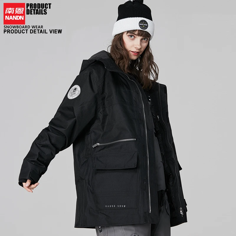 NANDN лыжная куртка водонепроницаемая сохраняет тепло для мужчин и женщин