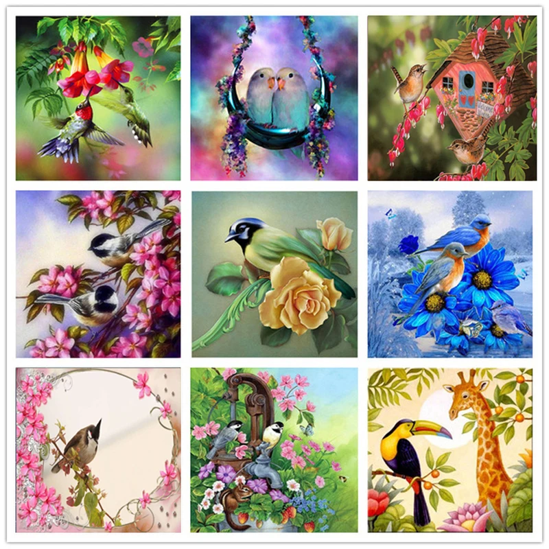 

5D DIY Diamond painting Full round/Square Rhinestone Mosaic Bird Flower Handicrafts Accessories Christmas Gifts Home Decorative