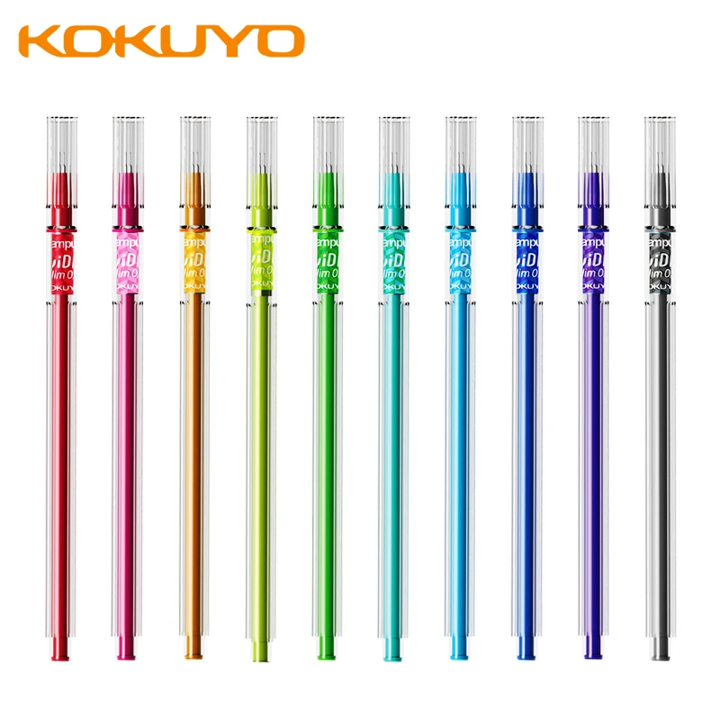 

1 шт., японская цветная гелевая ручка KOKUYO, быстросохнущая ультратонкая 0,4 мм на водной основе