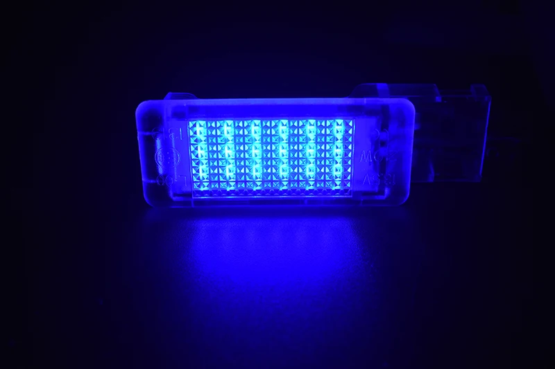 blue lighting 2 шт. светодиодный осветительных приборов для ног светильник Чемодан отсек подсветки перчаточного ящика лампа для VW Golf 5/6/7 GTI Jetta Tiguan Passat B6 EOS Scirocco Sharan - Испускаемый цвет: blue lighting
