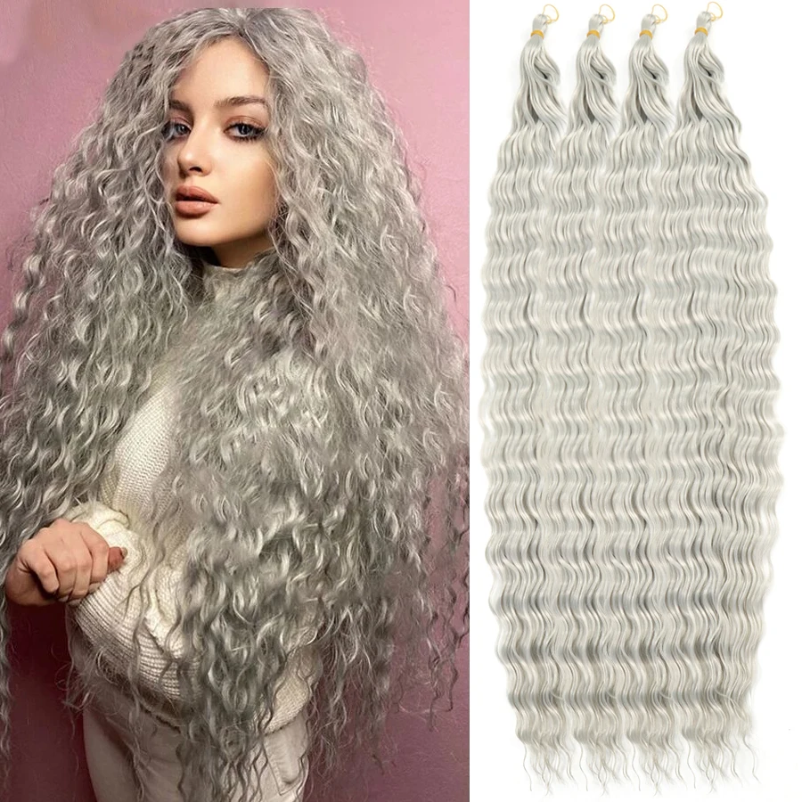 

Crochet Hair Crochet Braid Deep Twist Hair Premium Deep Wave Synthetic Hair Extension 34 inch 110 g Braiding Bulk
