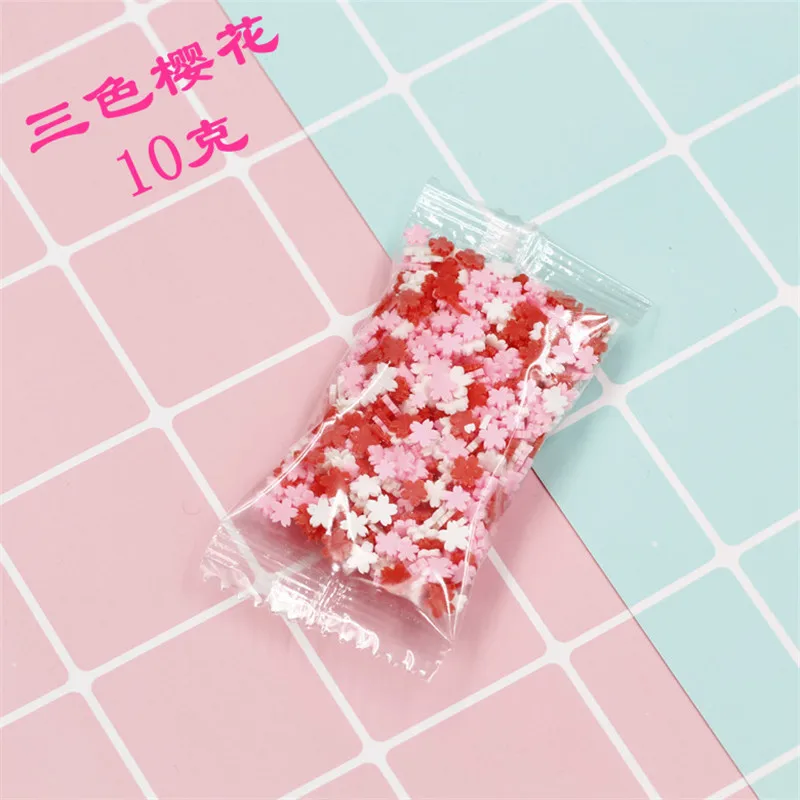 10g Fruit Fimo Bead Charms for Slime Accessories Fluffy DIY Decoration Addition Slime Clound Sand Toys Filler Glitter Clear Set - Цвет: 14