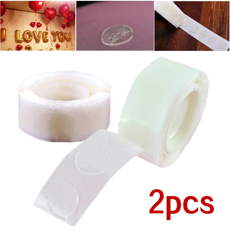 200 точек клей для воздушных шаров клейкие ленты зажимы наклейки двусторонняя