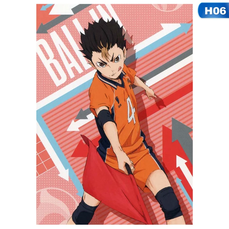 

Japanese Anime Haikyuu!! Poster Hot Bood Anime Volleyball Boy Wall Paper Stickers Bedroom Home Bar Cafe Manga Wall Poster