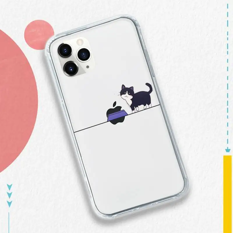 

Creative cute couple cartoon animal Phone Case Transparent soft For iphone 5 5s 5c se 6 6s 7 8 11 12 plus mini x xs xr pro max