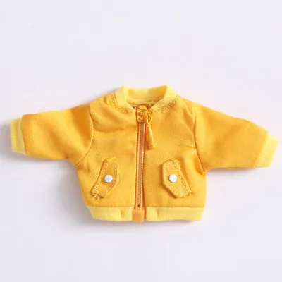yellow Ручной работы ob11 лазерного пальто Ob11 Куртка 1/12 кукольная одежда(подходит для Ob11, obitsu11, BJD12, средние, cu-poche - Цвет: yellow