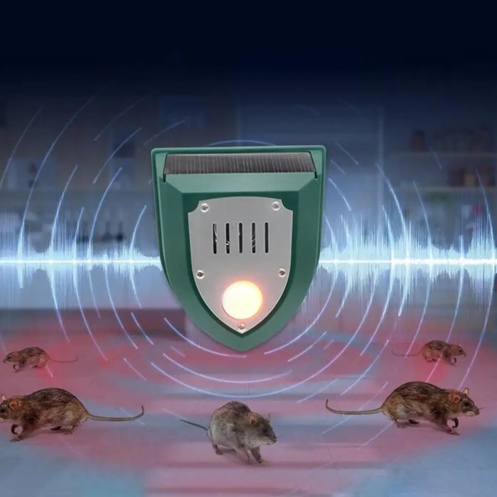 Solar Power Animal Repeller-- Loudspeaker Scarecrow W/ LED Dispeller Deterent Defender for Outdoor Villa Wildlife Mouse Deer | Дом и сад