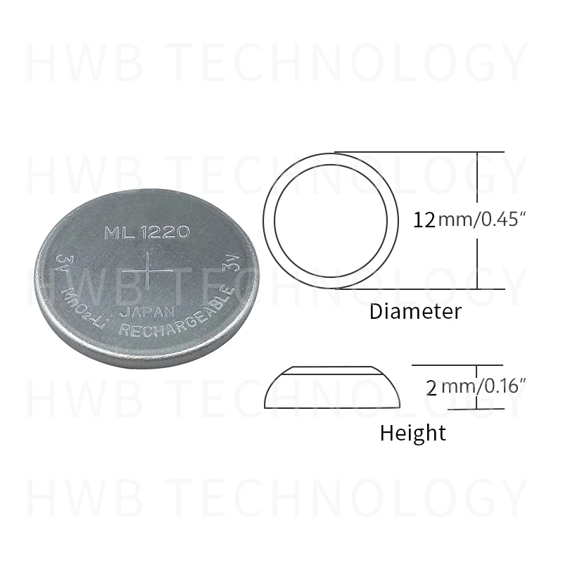 5 шт./лот ML1220 3V аккумуляторные батарейки Бесплатная доставка! | Электроника